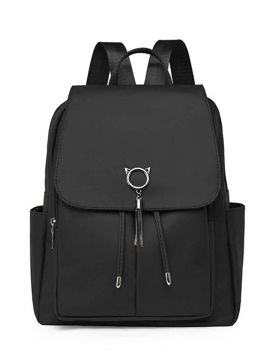 Рюкзак школьный 2025 новый большой вместимости милый для поездок универсальный с подвеской в виде кота