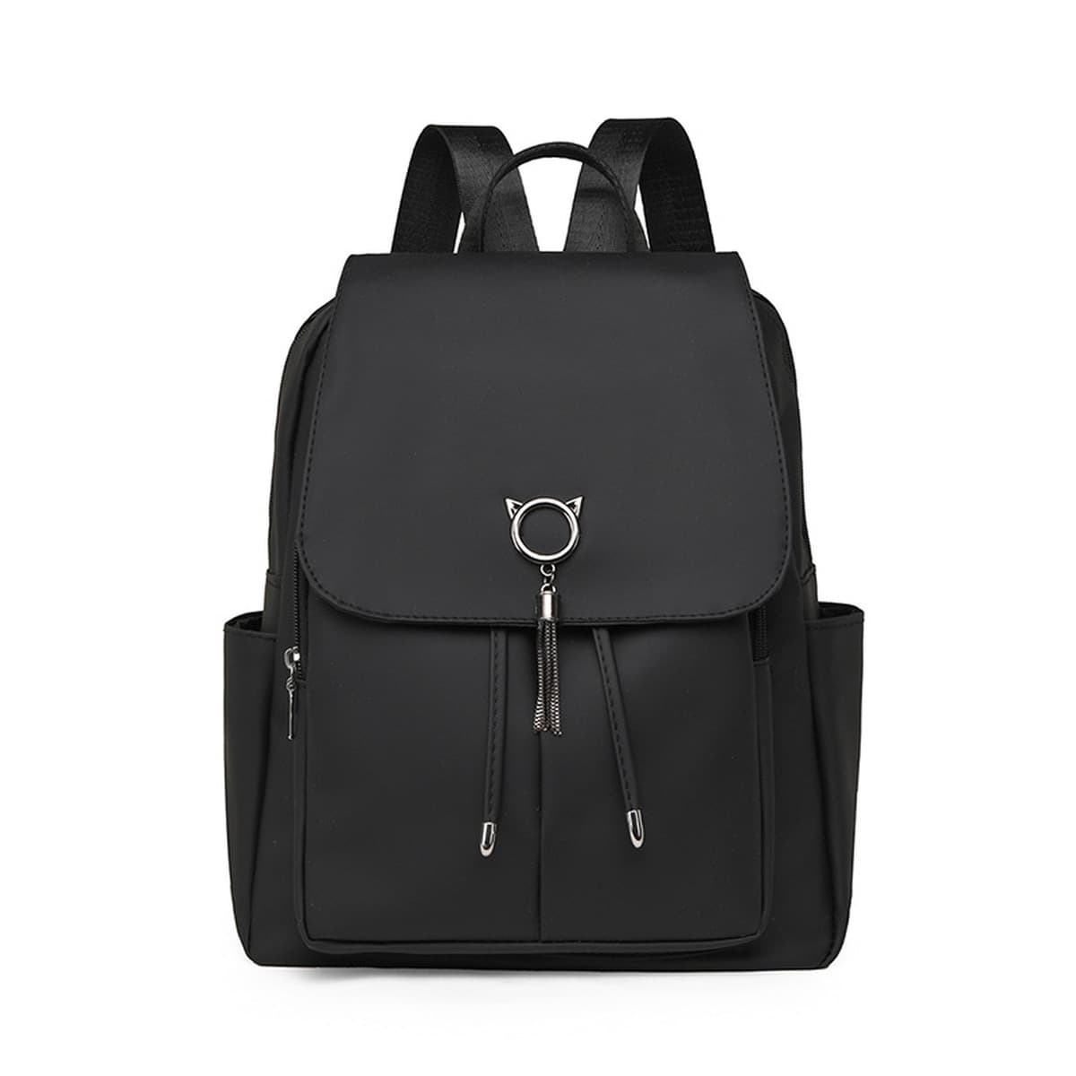 Рюкзак школьный 2025 новый большой вместимости милый для поездок универсальный с подвеской в виде кота