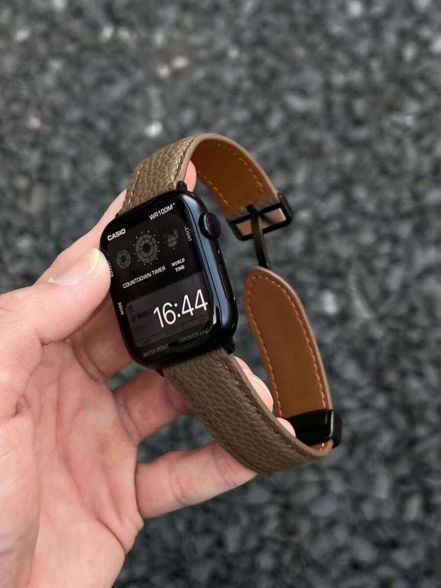Для Apple Watch AppleWatch456iwatch78910se Личи кожаный магнитный отсосной ремень