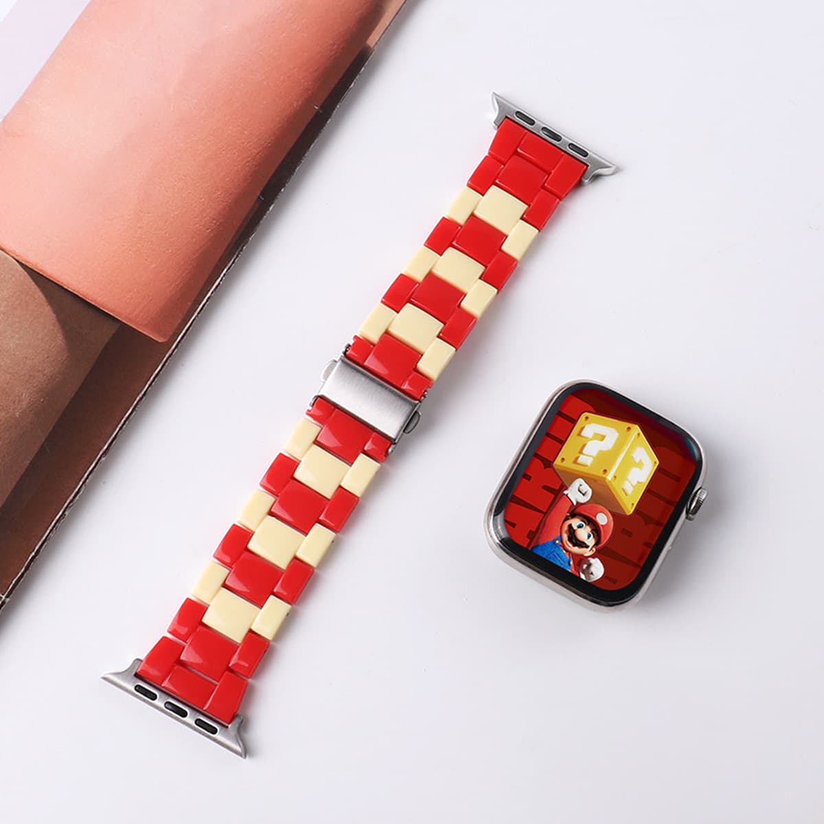 Подходит для ремешка для умных часов Apple 1-8 поколения Candy Color Resin Акриловый прозрачный радужный ремешок Прямой