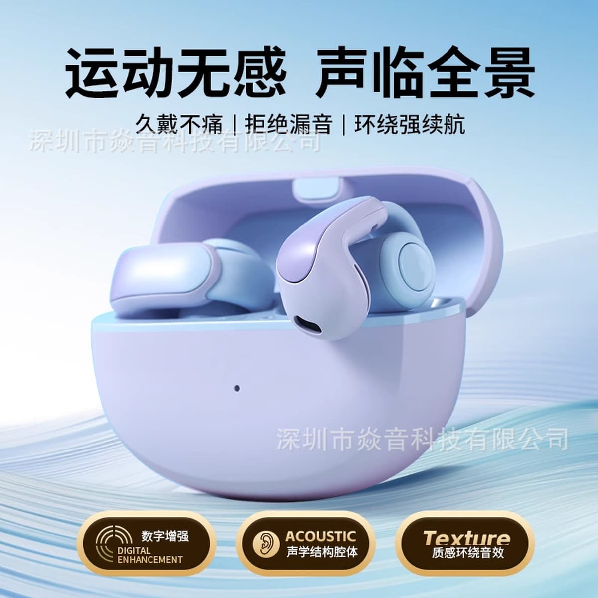 Temu Smart Ai синхронный перевод v12 bluetooth наушники без ушей беспроводные спортивные bluetooth наушники