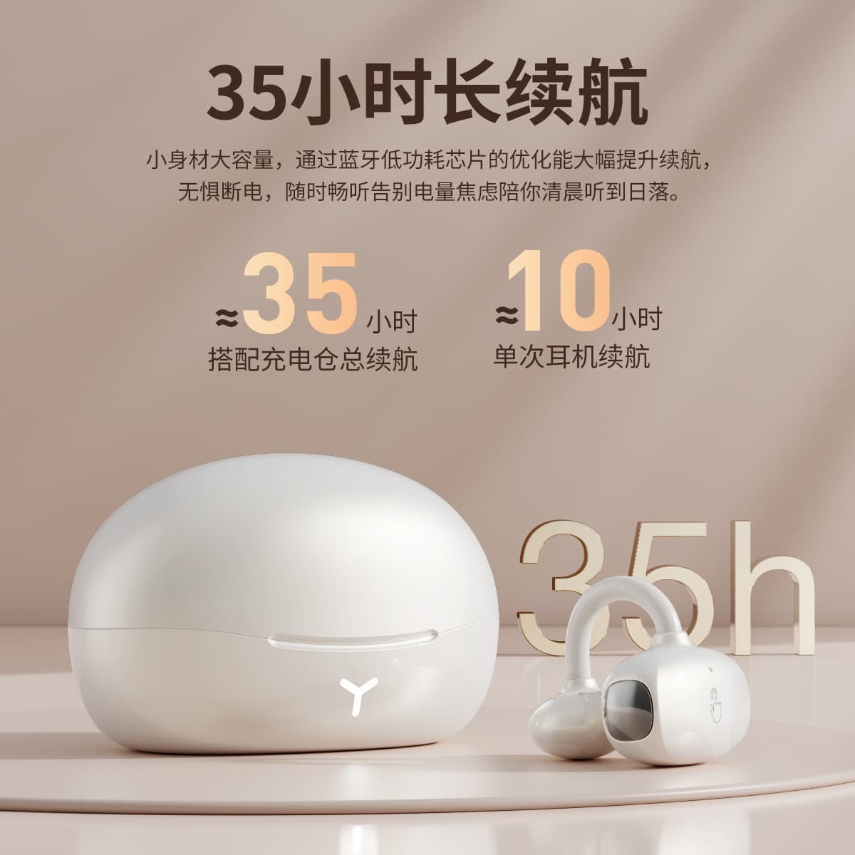 HM22 Bluetooth-гарнитура с зажимом для ушей, двойное сенсорное управление, портативная работа, AI-перевод, интеллектуальное...