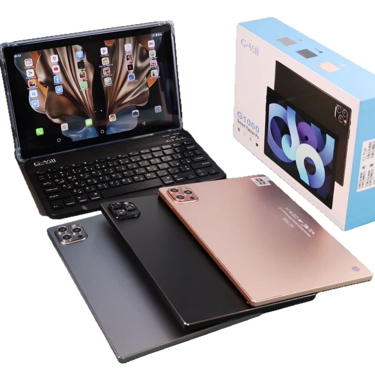 Популярный планшетный компьютер G1000 с диагональю экрана 10,1 дюйма, поддержкой 5G и Wi-Fi, для обучения и бизнес-аналитики.