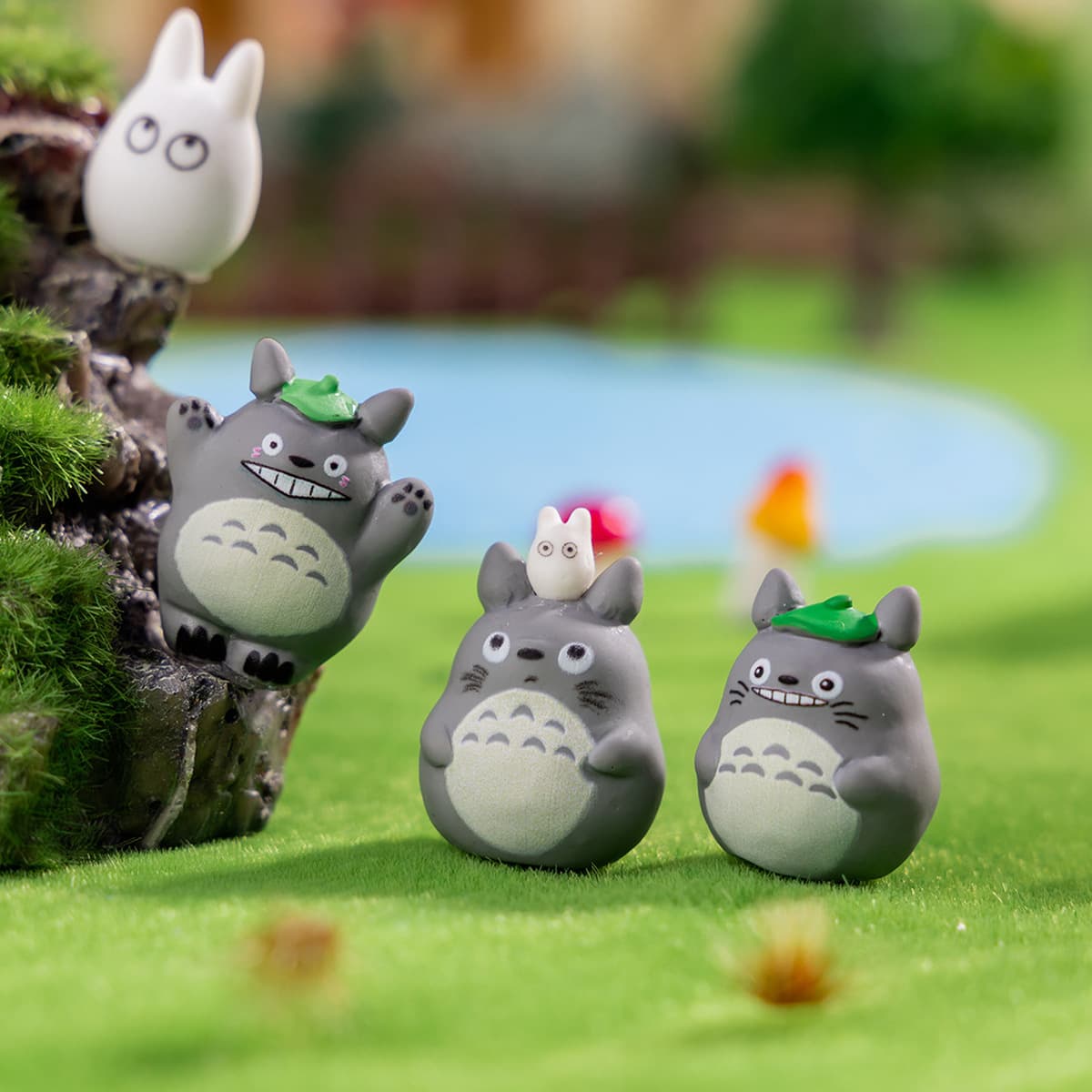 Миниатюрная фигурка Тоторо в стиле мультфильма, милый декоративный элемент, аксессуар для рукоделия, украшение из смолы для...