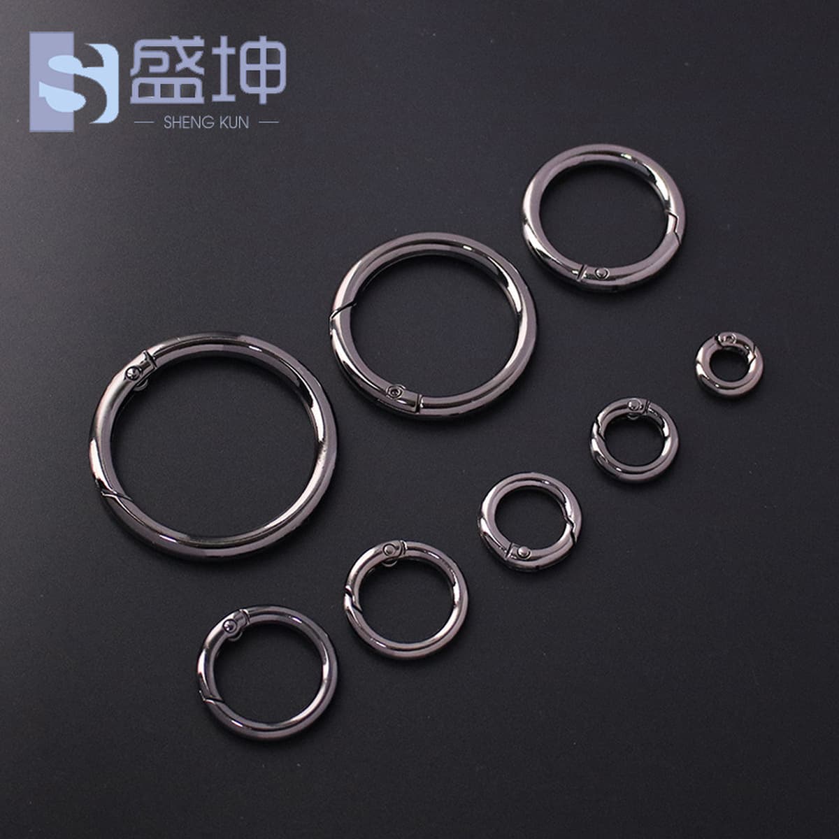 Пресс-застежка из цинкового сплава, пружинное кольцо, открытый кольцевой брелок для ключей от машины, застежка для сумки,...