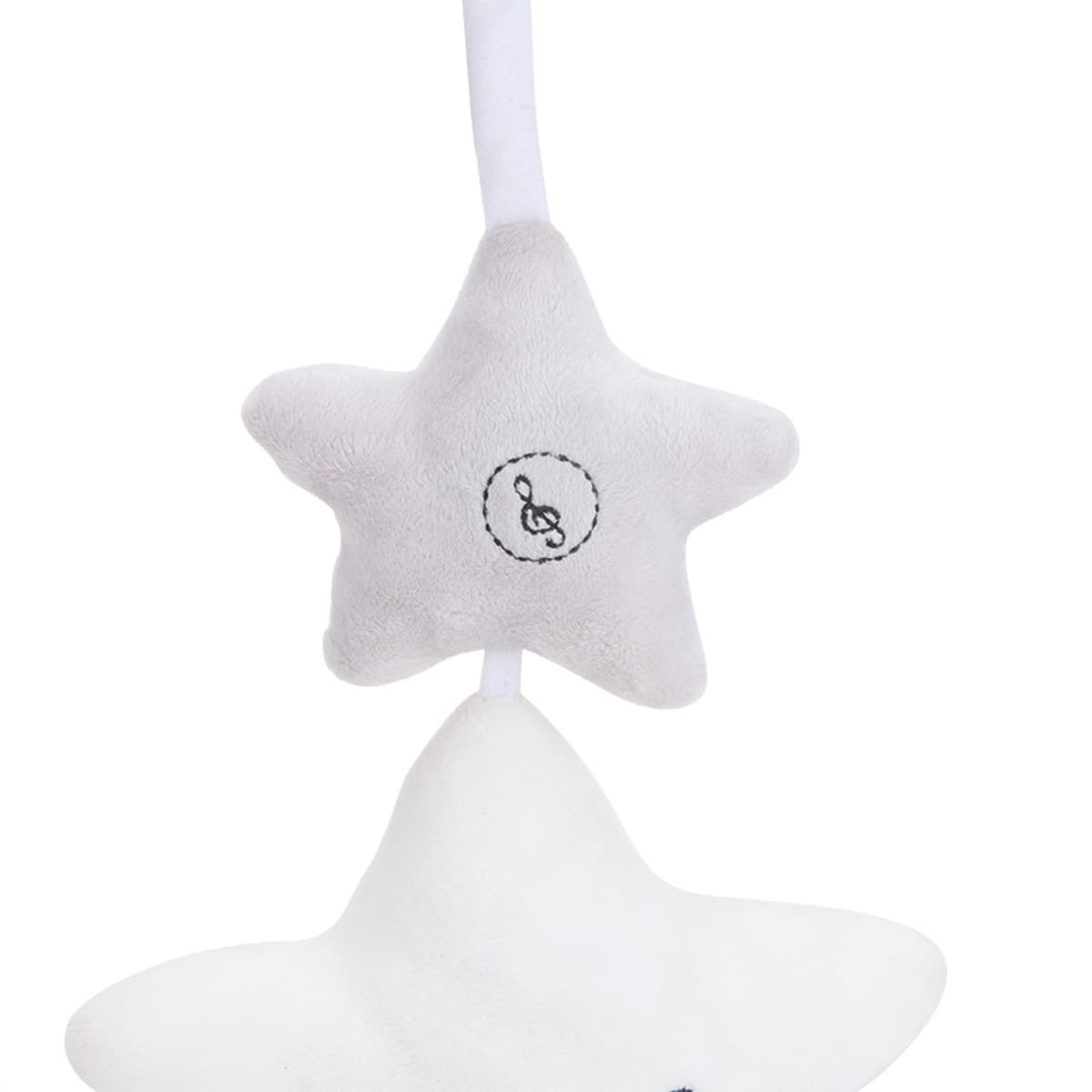 Мультяшный белый пятиконечный звездный автомобиль висит ребенок, чтобы спать, звук кровати колокольчик игрушка детская...