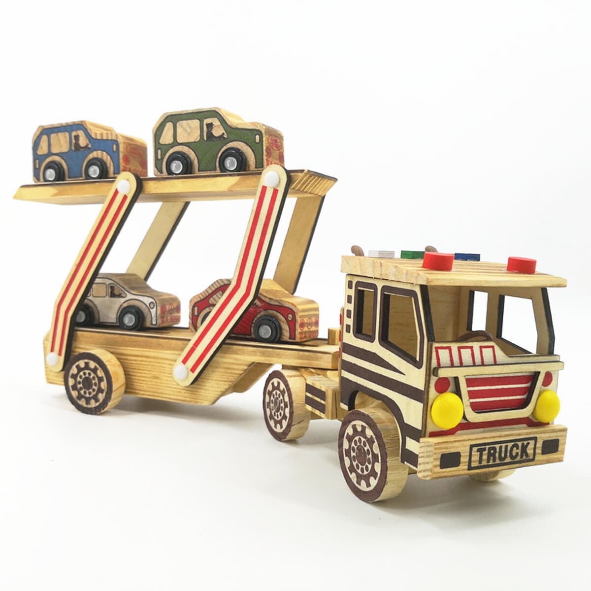 Плоский скутер двухслойный транспортный Автомобиль цветной грузовик прицеп имитационная модель украшения дома игрушки...