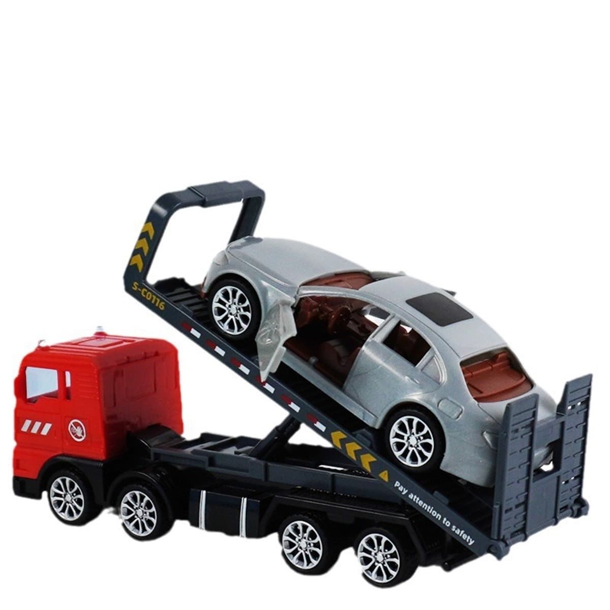 Детская игрушка возвращает спасательный прицеп плоский транспортный автомобиль автоцистерна имитационная модель игрушка...