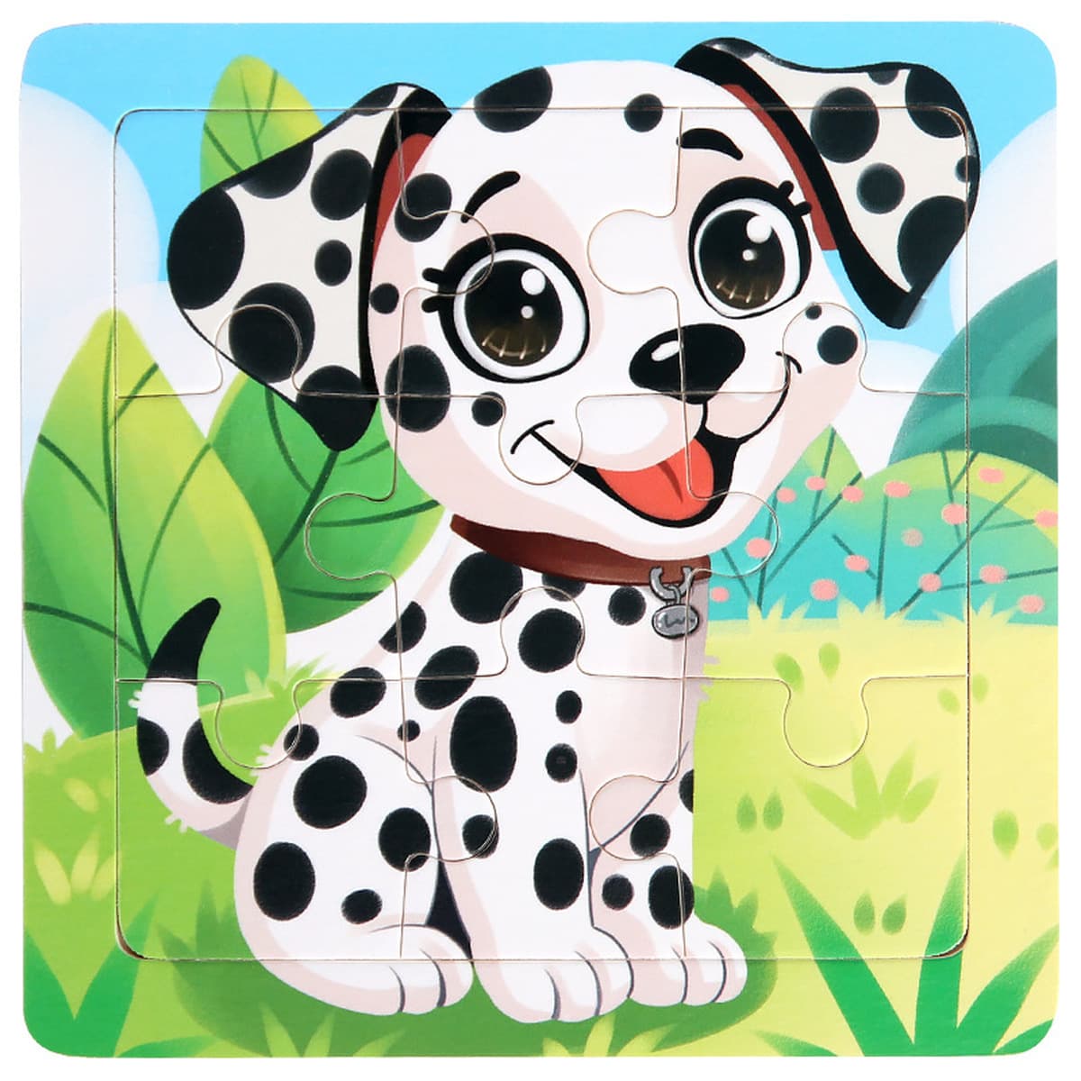 9 штук деревянных мультфильмов животных плоская головоломка детский сад ребенок мальчик девочка раннего образования