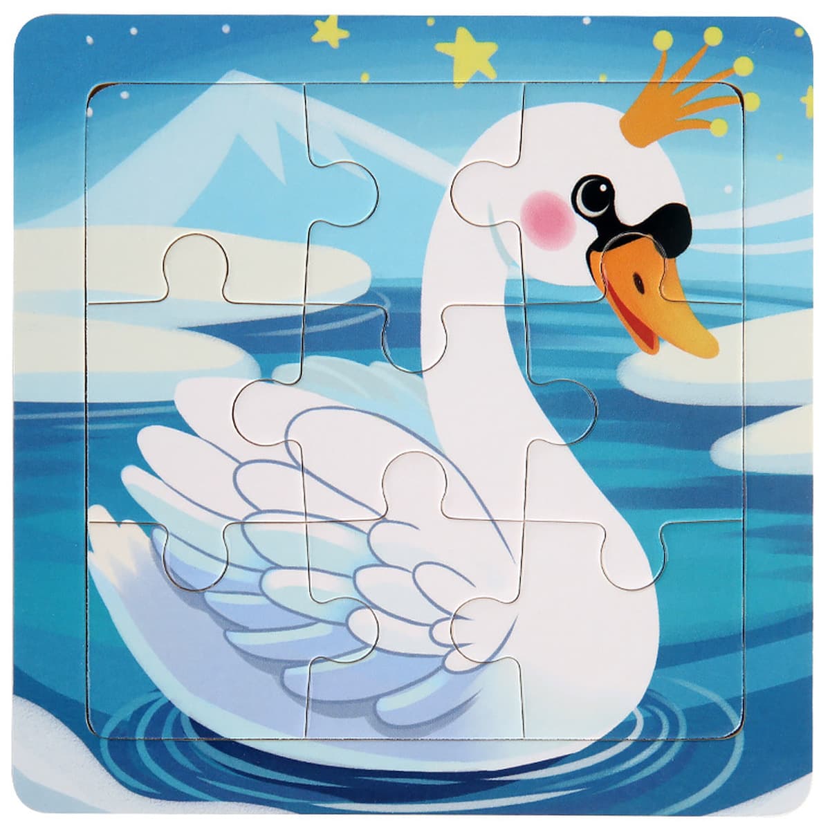 9 штук деревянных мультфильмов животных плоская головоломка детский сад ребенок мальчик девочка раннего образования