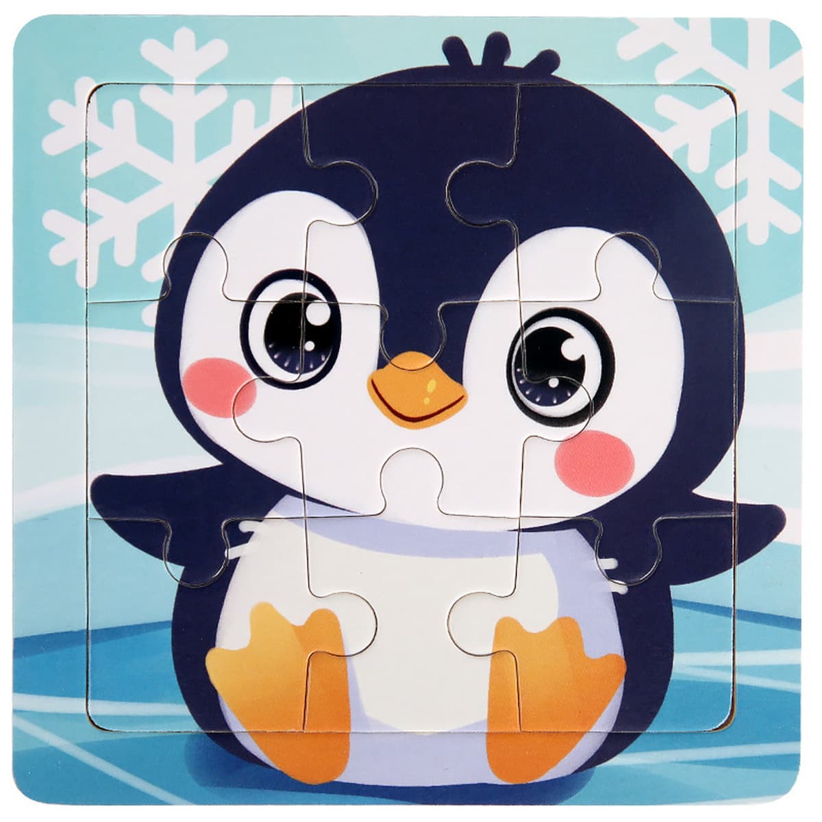 9 штук деревянных мультфильмов животных плоская головоломка детский сад ребенок мальчик девочка раннего образования