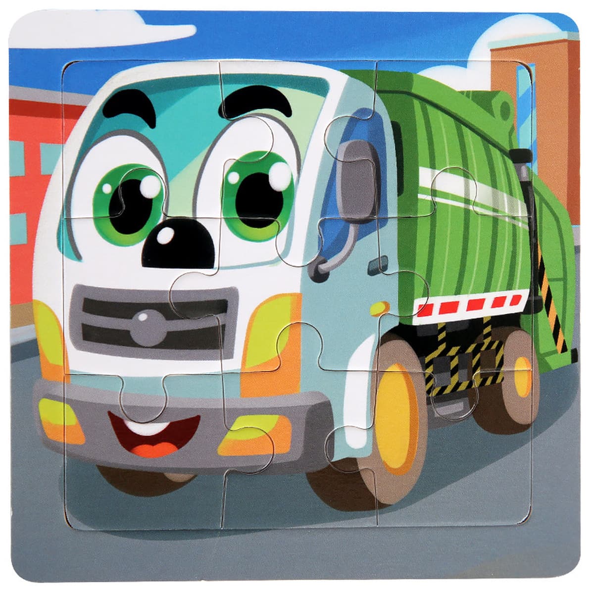 9 штук деревянных мультфильмов животных плоская головоломка детский сад ребенок мальчик девочка раннего образования