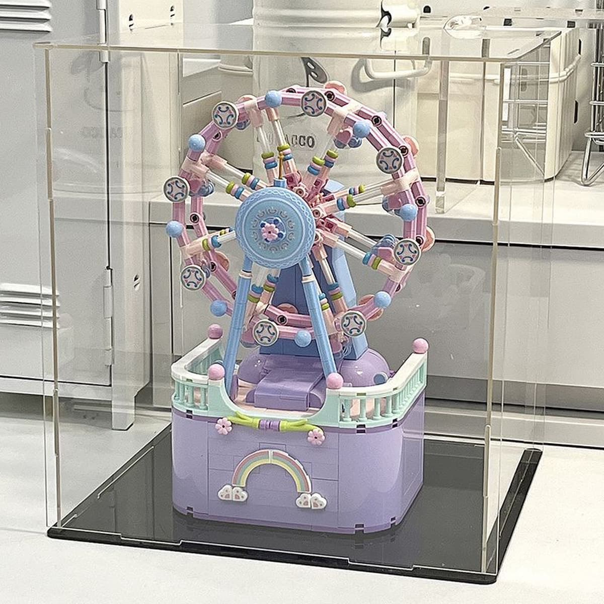 Совместимость с Lego восемь музыкальные шкатулки Карусель Колесо обозрения собрать маленькие гранулы для девочек подарки...