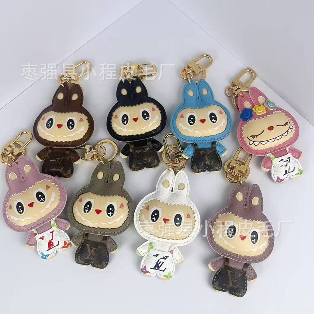Популярная подвеска Labubu Labubu, кукла-мультяшная пара, брелок для телефона, подвеска для сумки, металлический подарок