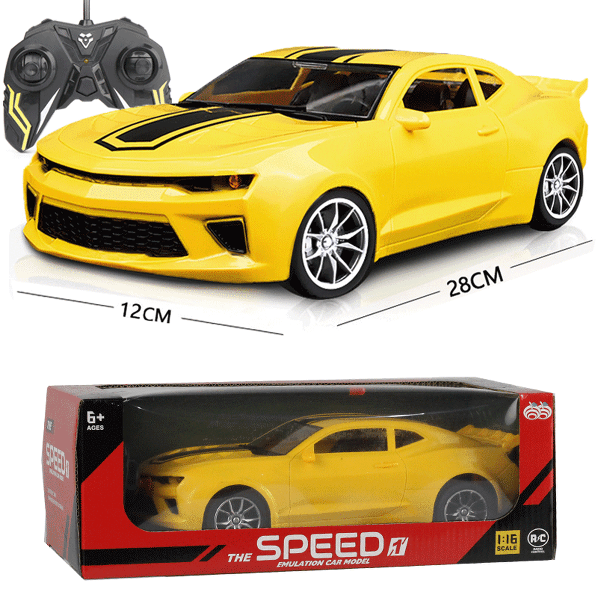 Трансграничный четырехсторонний беспроводной пульт дистанционного управления имитация автомобиля спортивный автомобиль 1:16...