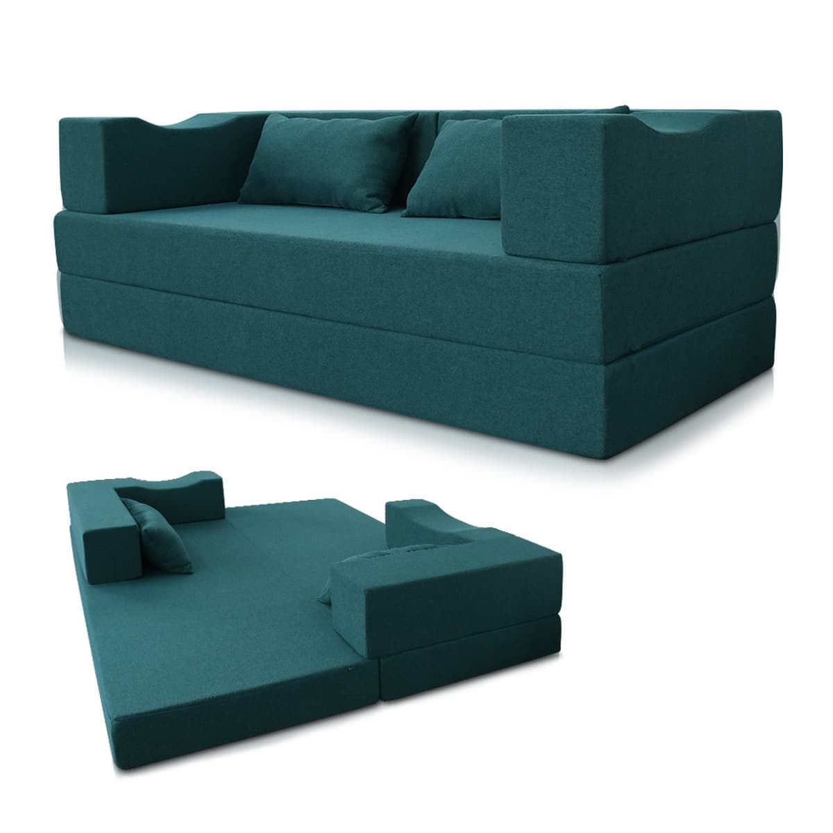 Складной бескаркасный диван-кровать Amazon в стиле минимализма для гостиной и спальни, тканевый, с губчатым наполнителем,...