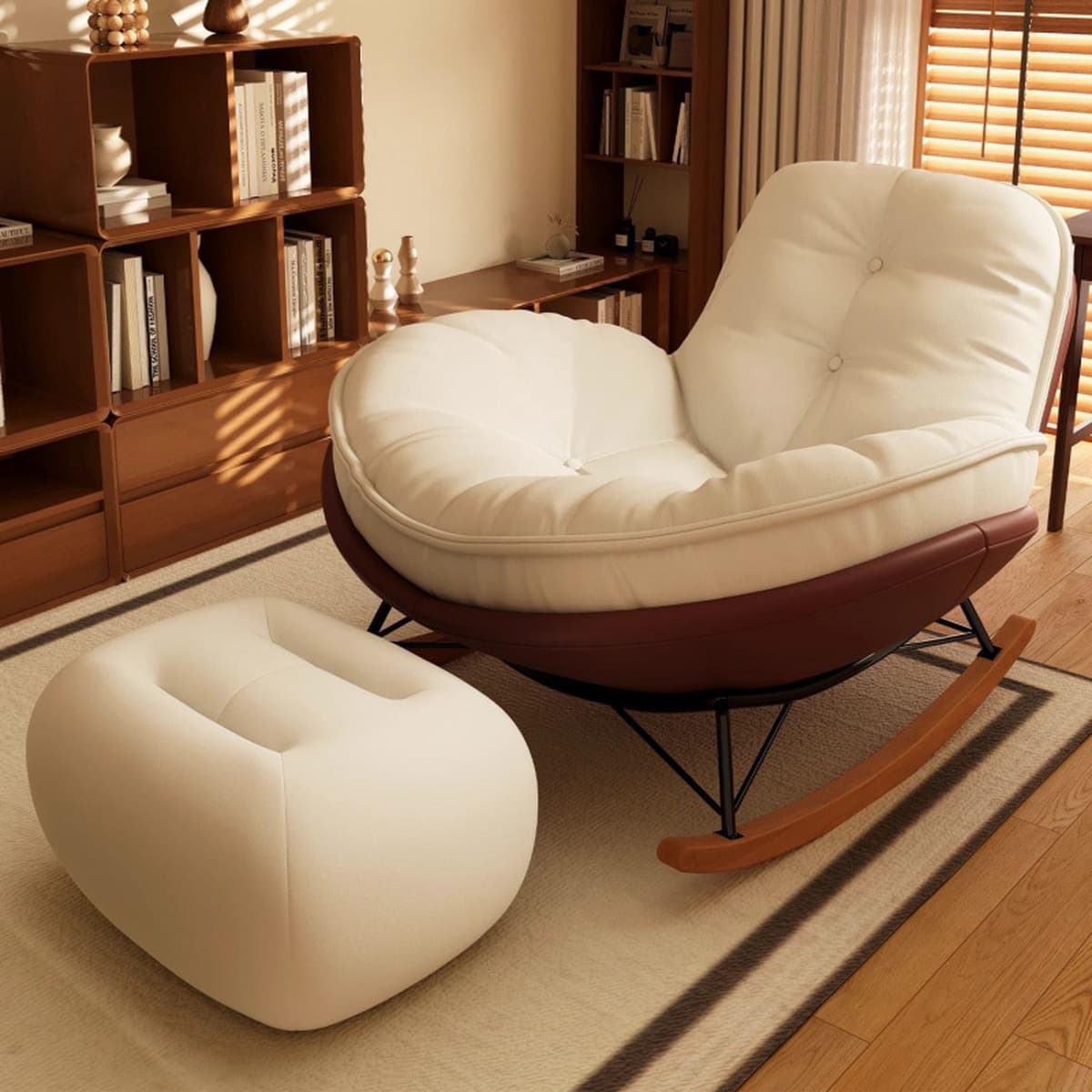Кресло-качалка, ленивый диван, односпальное кресло-качалка, яичная скорлупа, гостиная, улитка, спальня, балкон, домашний...