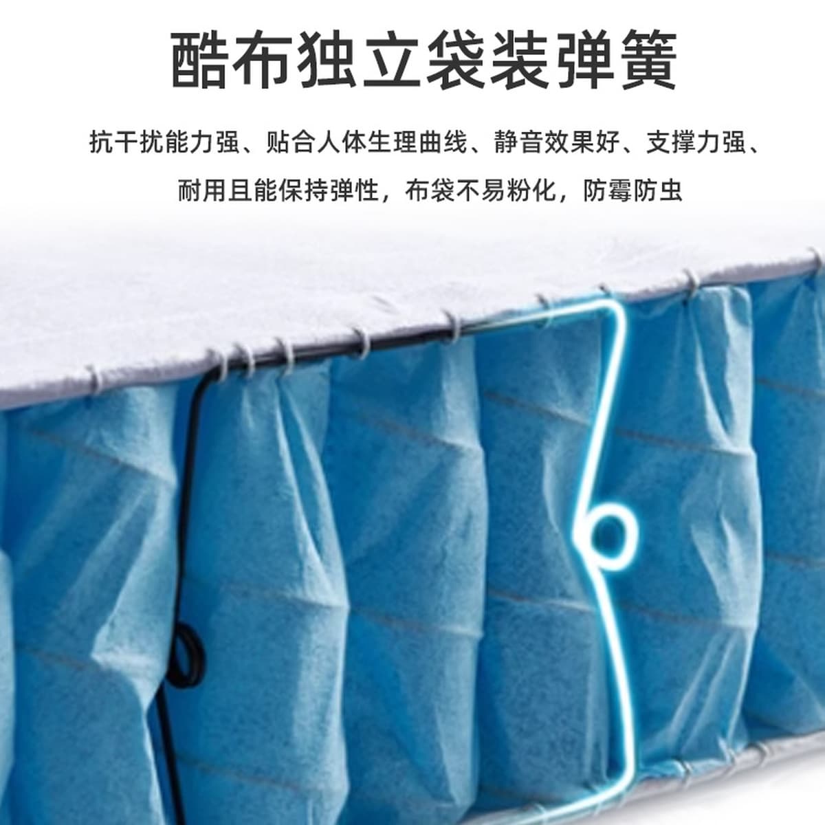 Матрас Simmons с независимыми пружинами и 3D-пеной с эффектом памяти, мягкий и жесткий, двойного назначения, с жутовым...