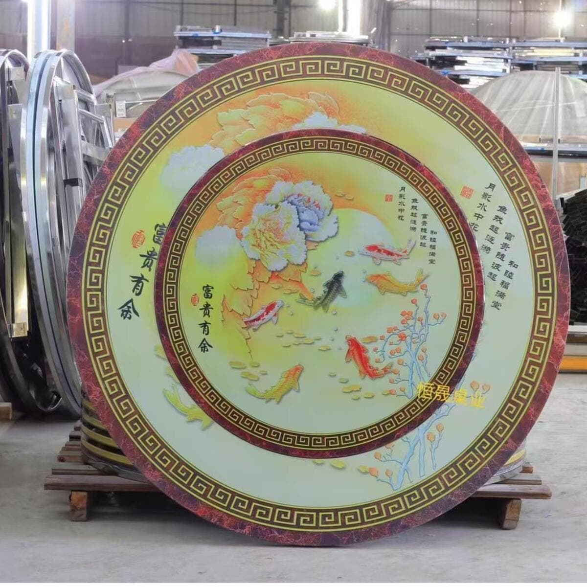 Полноцветный встроенный вращающийся круглый стол из нержавеющей стали для дома и гостиной, простой встраиваемый обеденный...