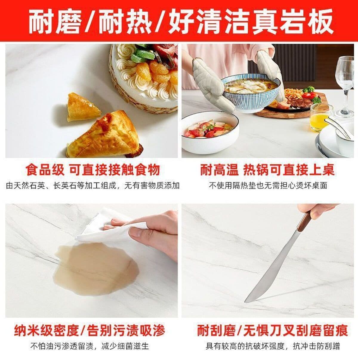 Обеденный стол из сланца в ретро-стиле, легкая роскошь для дома, современный и простой, комплект обеденного стола и стульев...