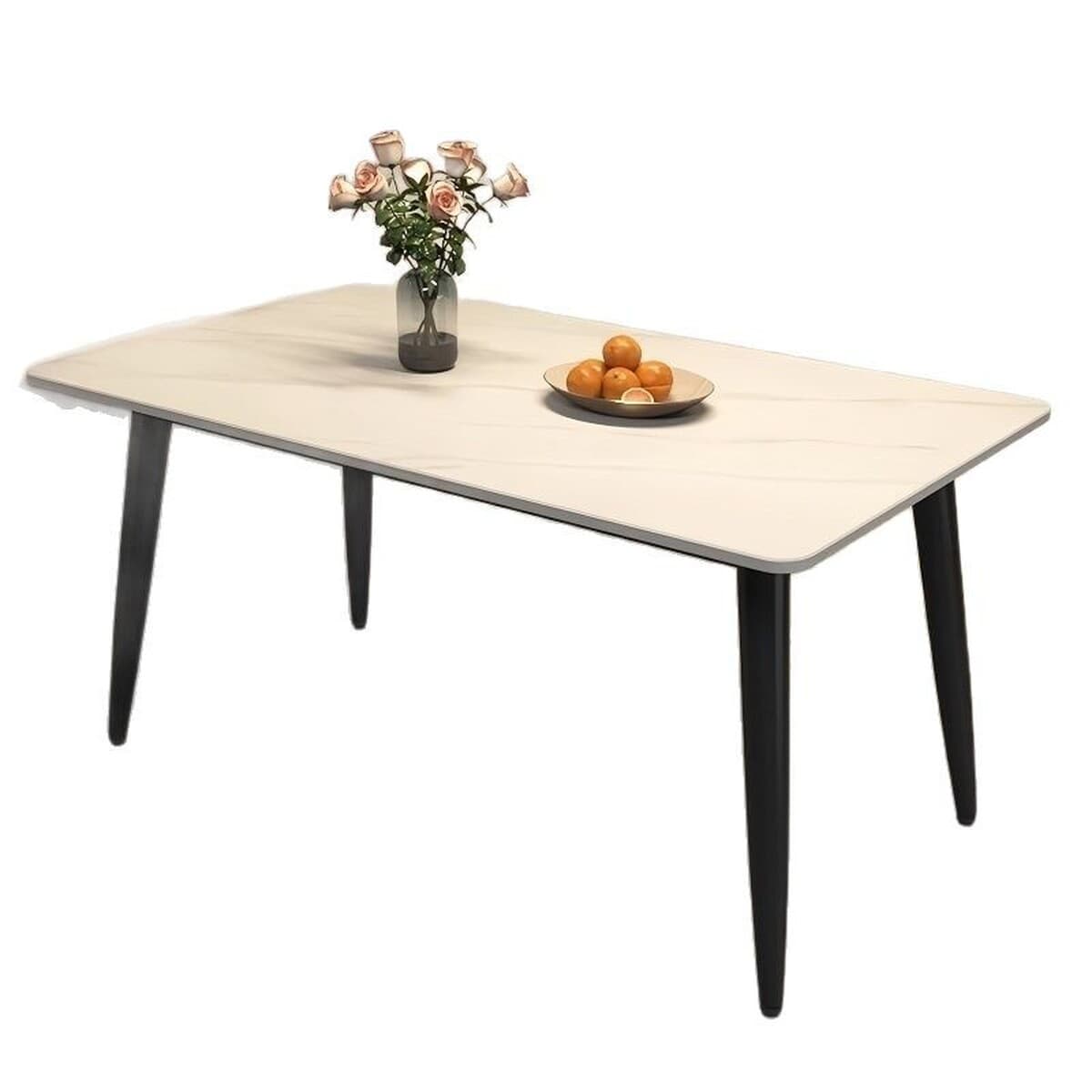 Обеденный стол из сланца в ретро-стиле, легкая роскошь для дома, современный и простой, комплект обеденного стола и стульев...