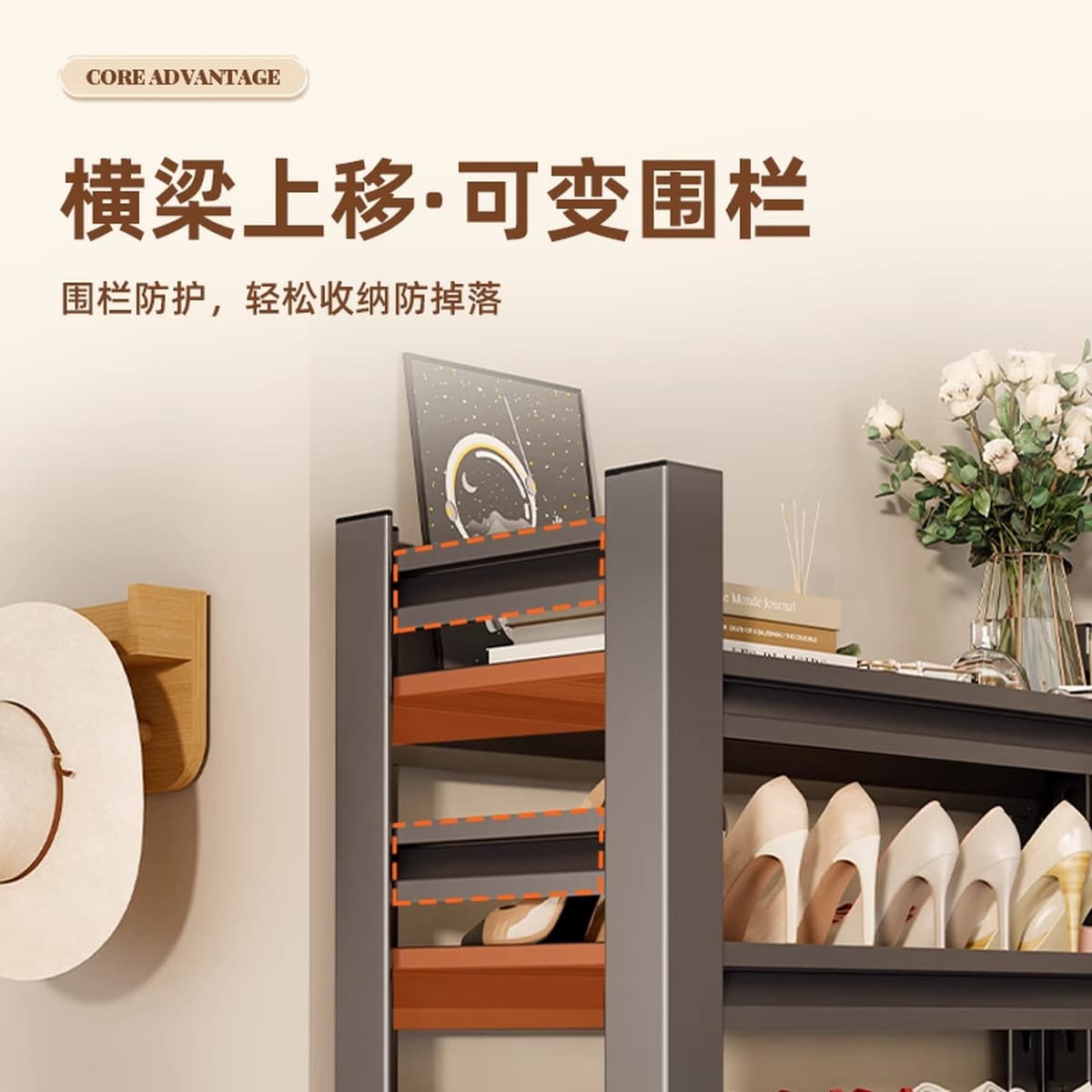 Напольная многоярусная обувница из стали для прихожей, простая металлическая подставка для обуви, шкаф для обуви у входной...