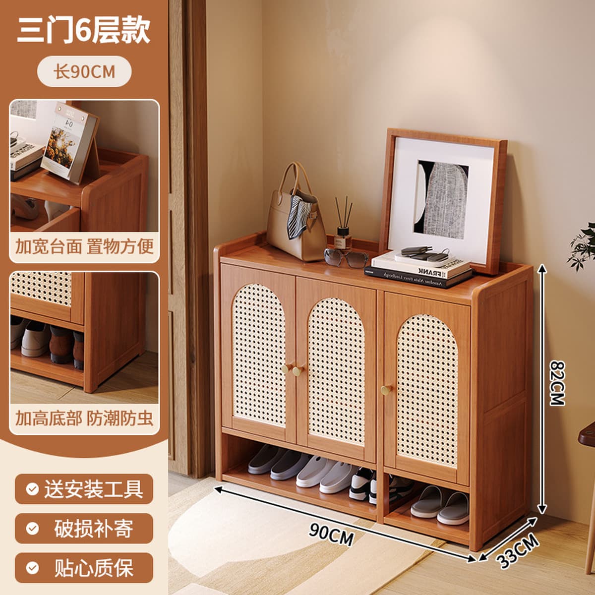 Шкаф для обуви, домашняя внутренняя входная дверь, полка для обуви, многослойная напольная стойка для хранения, простой...