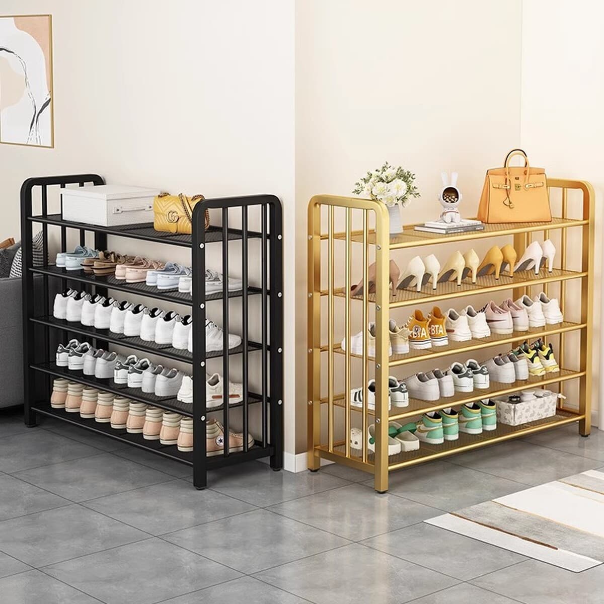 Напольная обувница для прихожей, минимальный заказ — одна штука, многоярусная компактная обувница, пылезащитный простой шкаф...