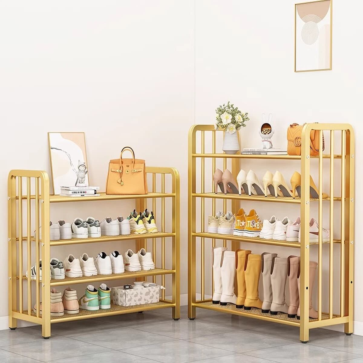 Напольная обувница для прихожей, минимальный заказ — одна штука, многоярусная компактная обувница, пылезащитный простой шкаф...