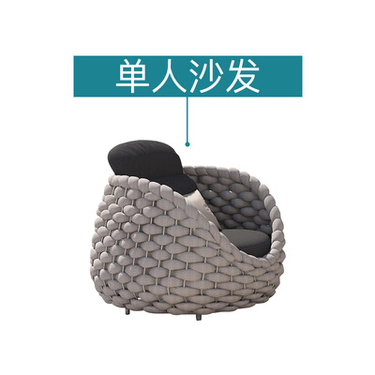 Открытый диван Двор Вилла Балкон Стул из ротанга Журнальный столик Мебель Комбинация Водонепроницаемая Защита от солнца...