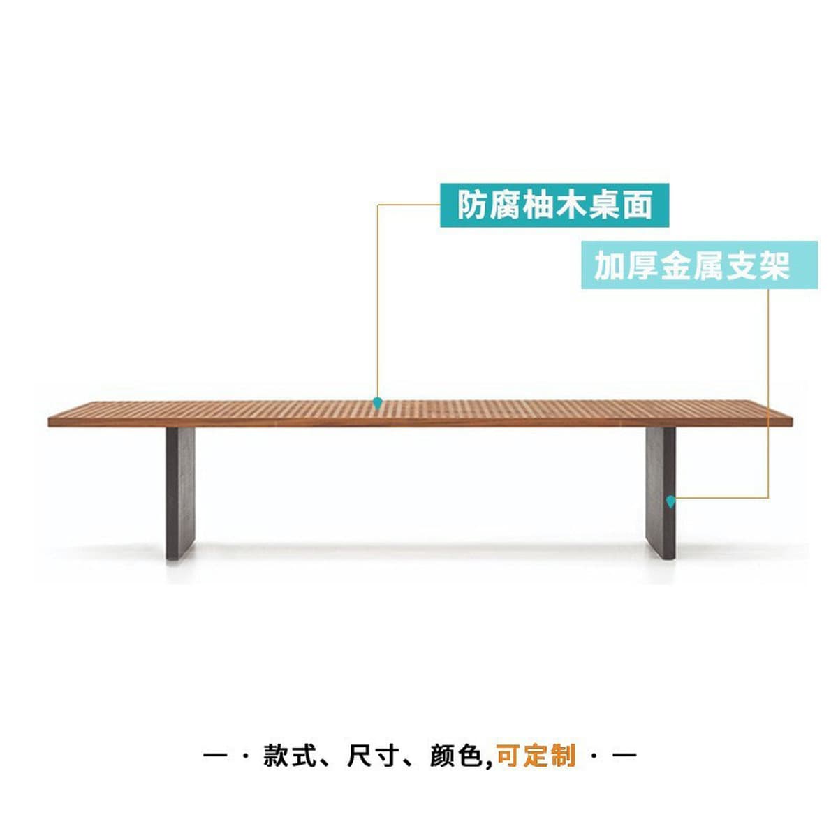 Открытый стол и стул Двор Вилла Сад Ротанга Стул Из Нержавеющей Стали Открытый Балкон Антикоррозионная Деревянная Мебель Для...