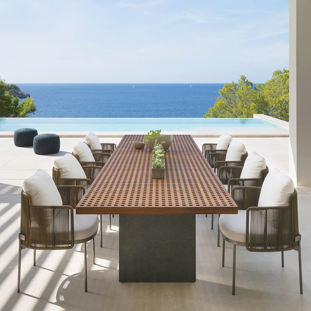 Открытый стол и стул Двор Вилла Сад Ротанга Стул Из Нержавеющей Стали Открытый Балкон Антикоррозионная Деревянная Мебель Для...