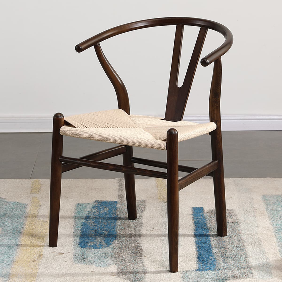 Скандинавский обеденный стул из массива дерева, простой стул Y-образной формы из буковой древесины, обеденный стул для...