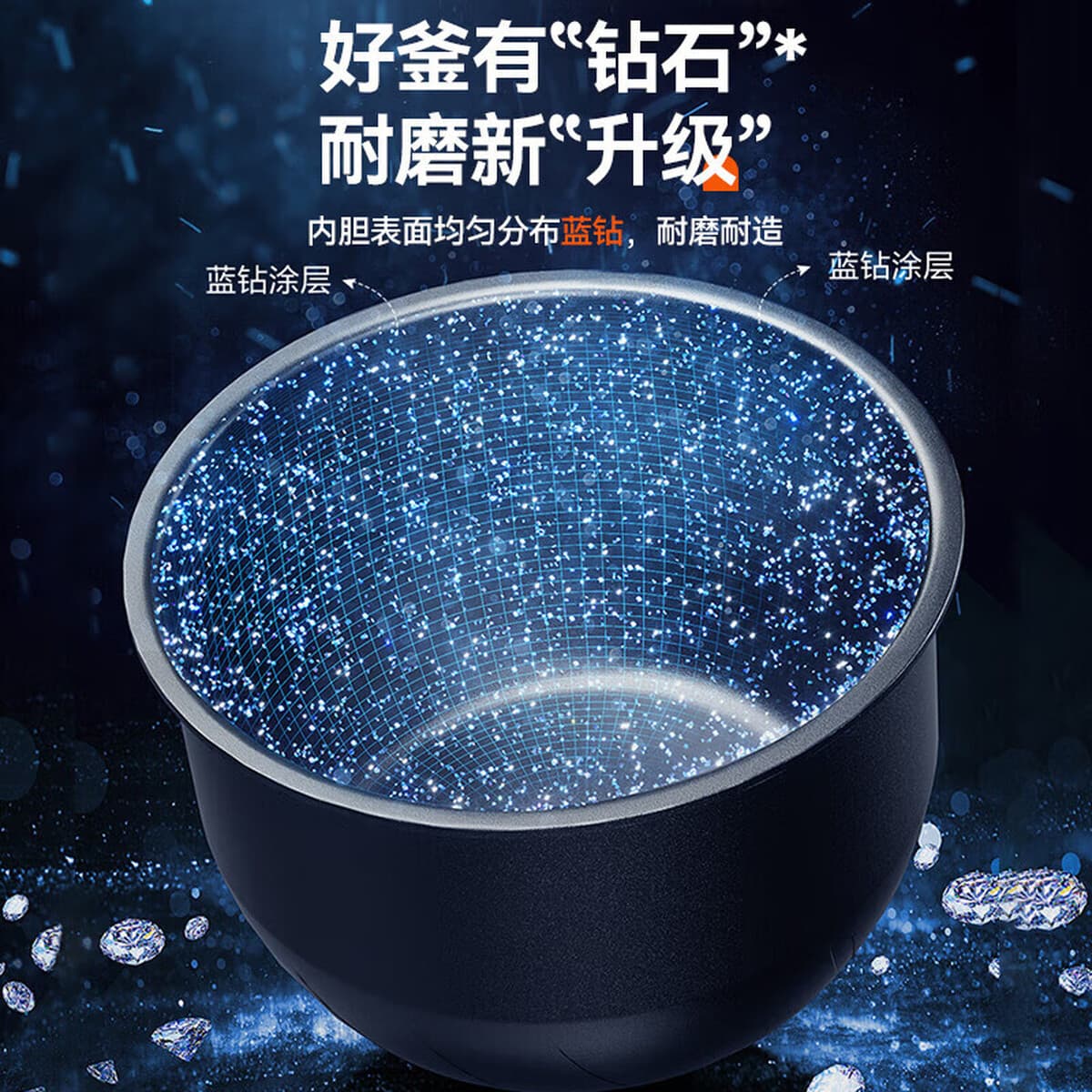 Supor рисоварка 5 литров дома маленький 4-8 человек умный прием синий бриллиант вкладыш рисоварка SF50FC871