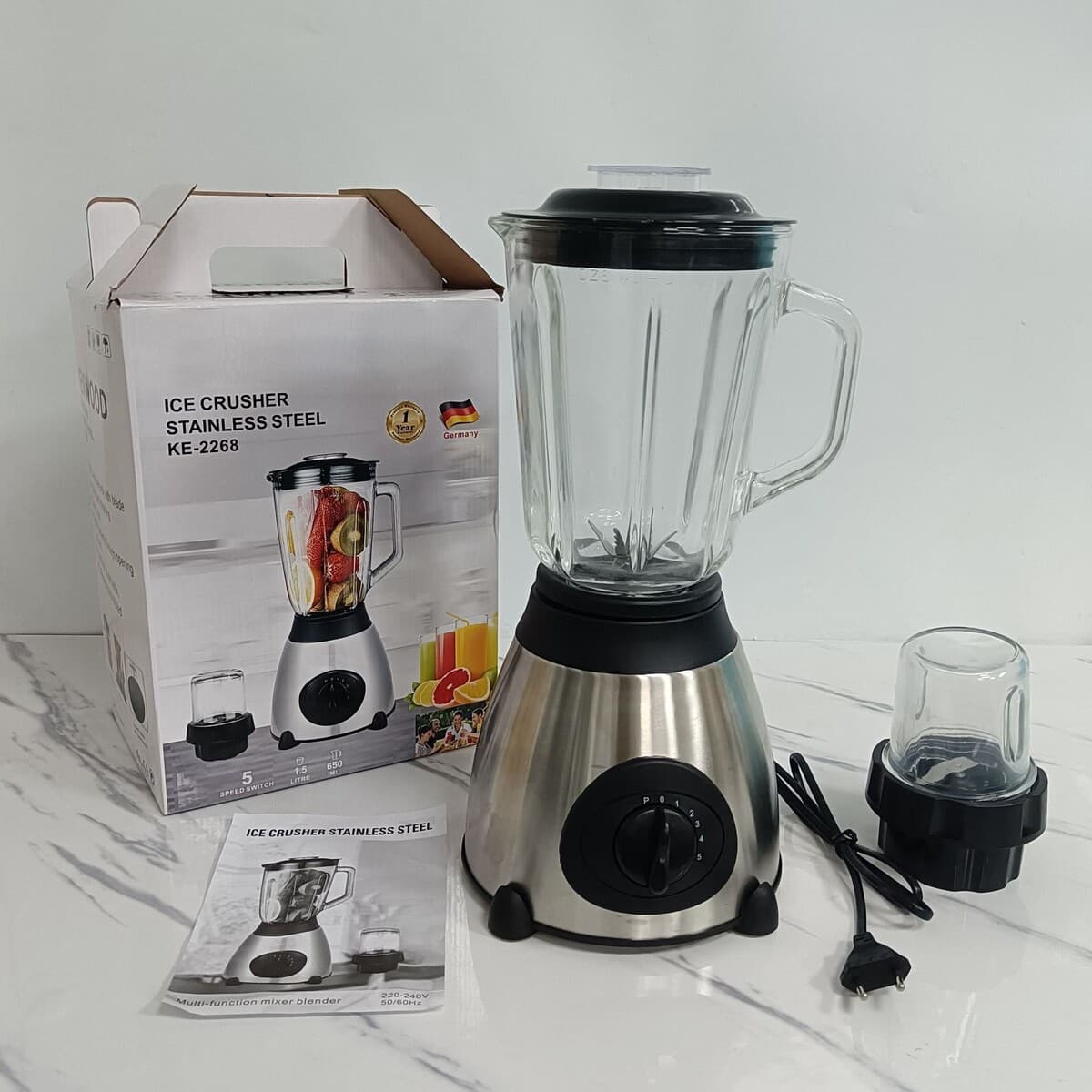 Многофункциональный блендер 8-в-1 из нержавеющей стали, мощный миксер, мясорубка, соковыжималка, бытовой блендер