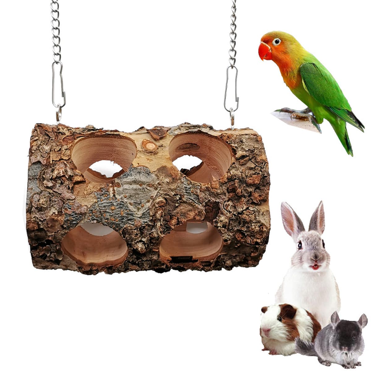 Попугай Яблоко Древесина Укус Палочка Домашнее Животное Молярная Игрушка Птицы Морская Свинья Клетка Принадлежности Кролик...