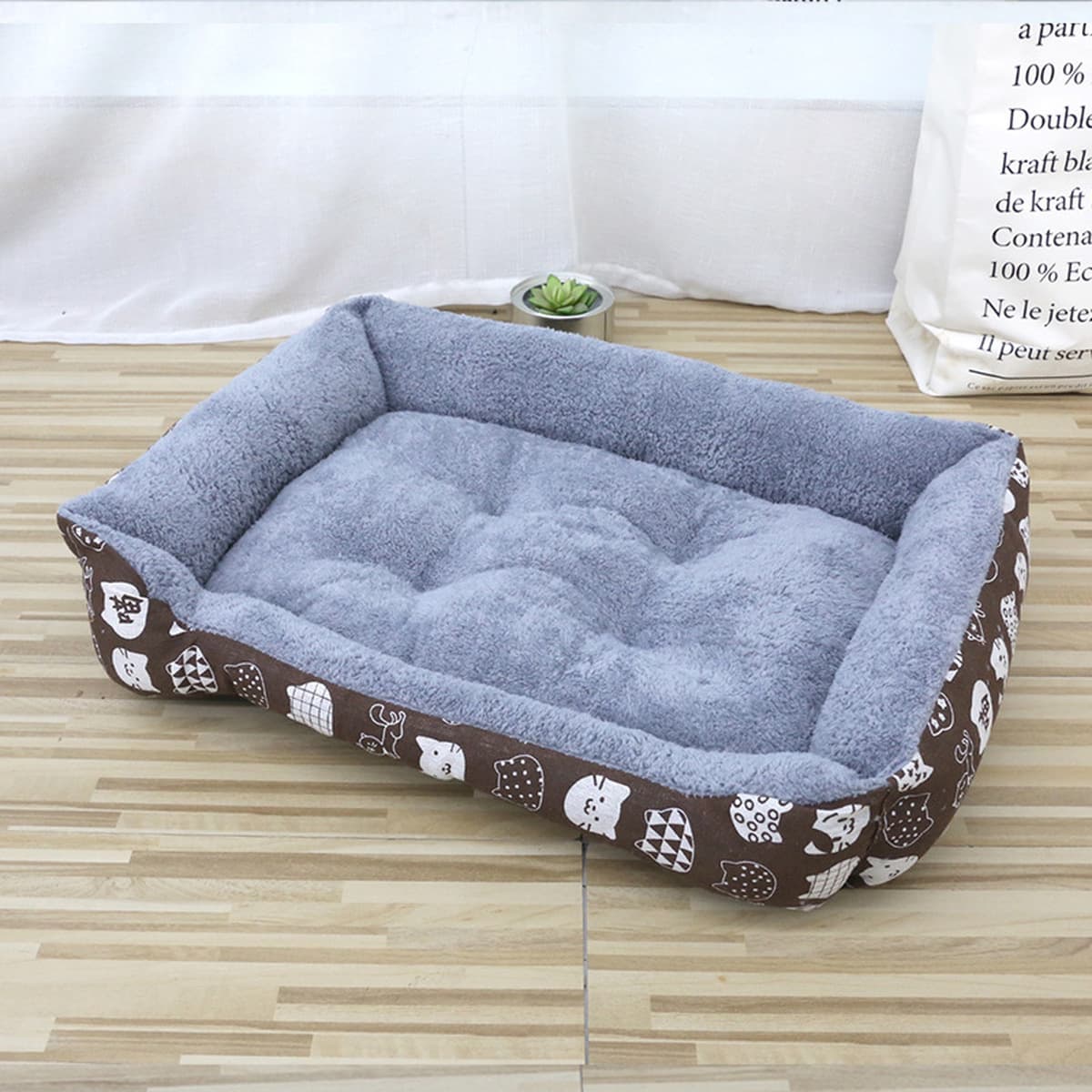 Товары для домашних животных оптом очень большое теплое гнездо Arctic Velvet прямоугольное гнездо для кошек Универсальное...