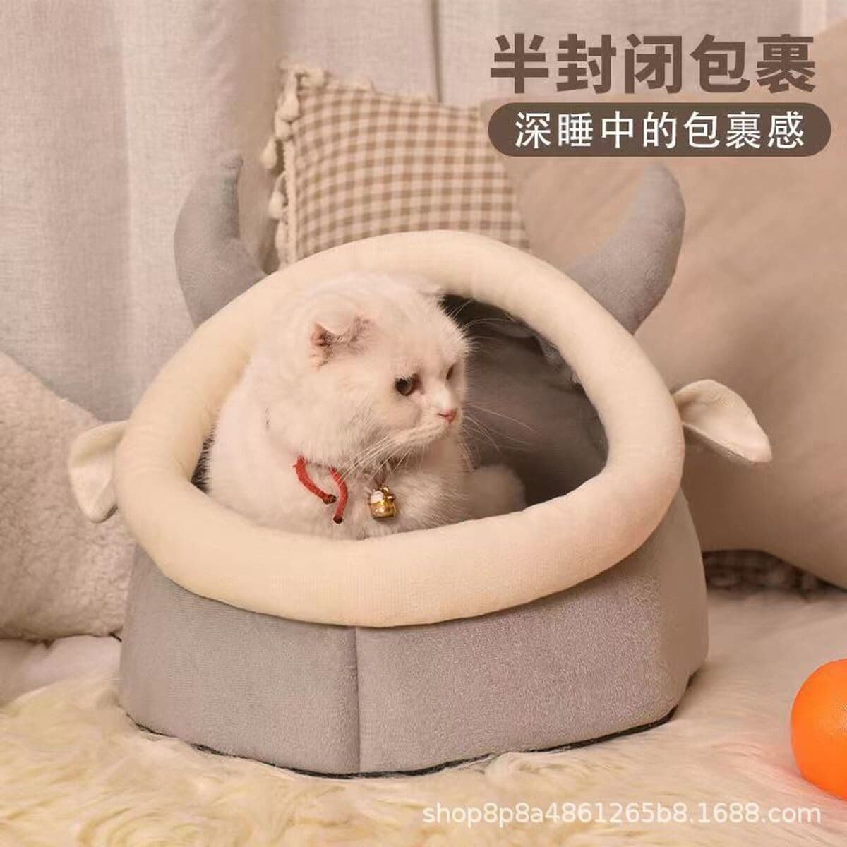 Собачья будка и кошачья будка, удобные, полузакрытые, безопасные, съемные и моющиеся принадлежности для домашних животных...