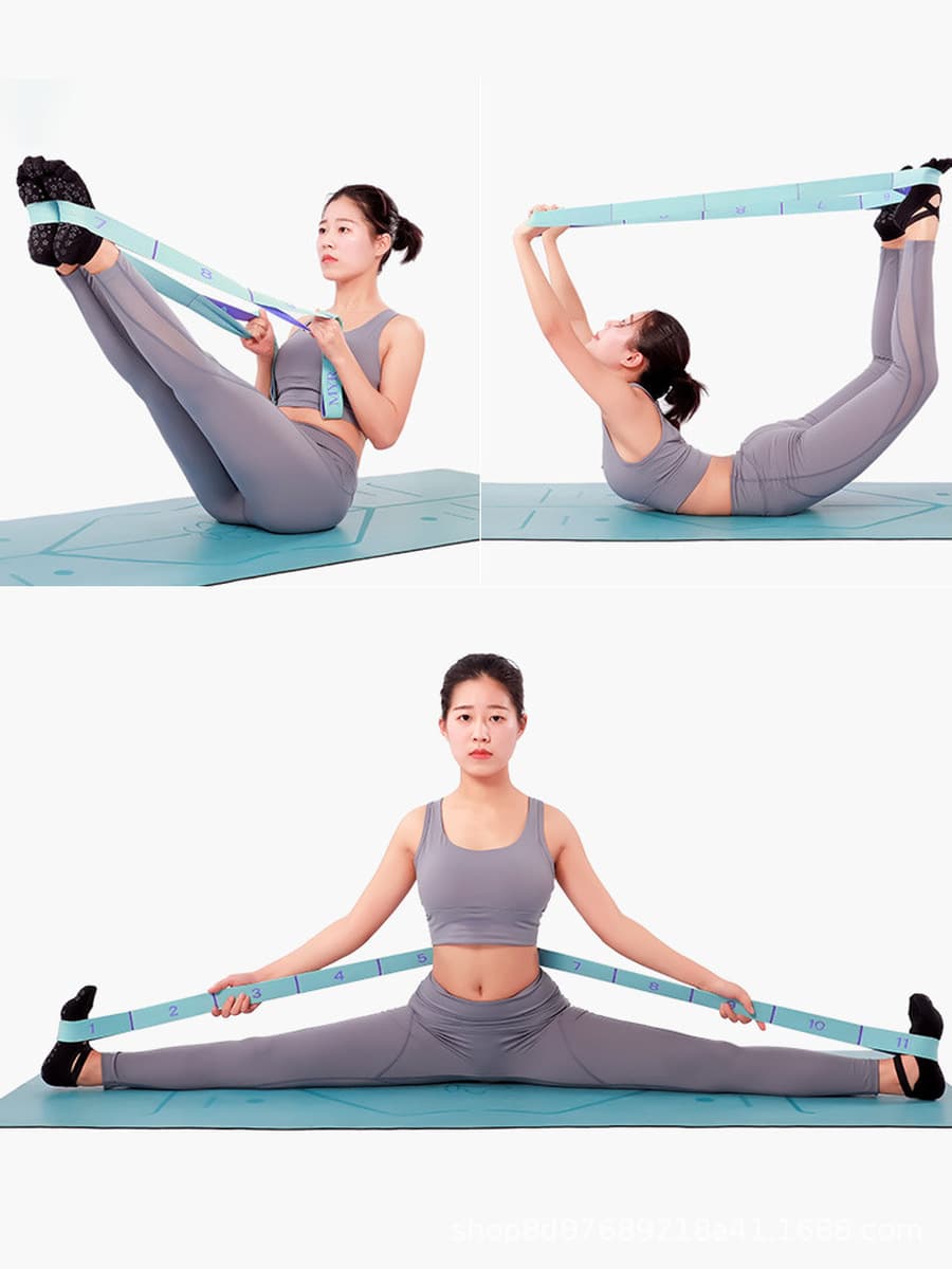 Сегментированный растягивающийся пояс для йоги для взрослых, цифровой эластичный пояс для фитнеса, детский эластичный пояс...