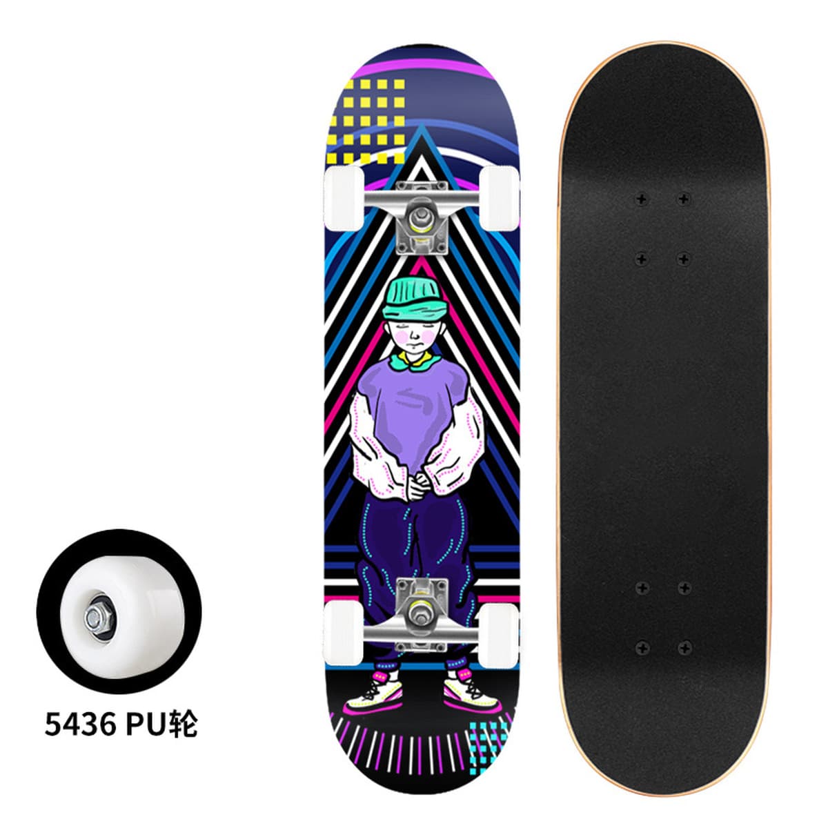 Начинающий двойной деформированный четырехколесный скейтборд для взрослых Мальчики Девочки подростки детский...