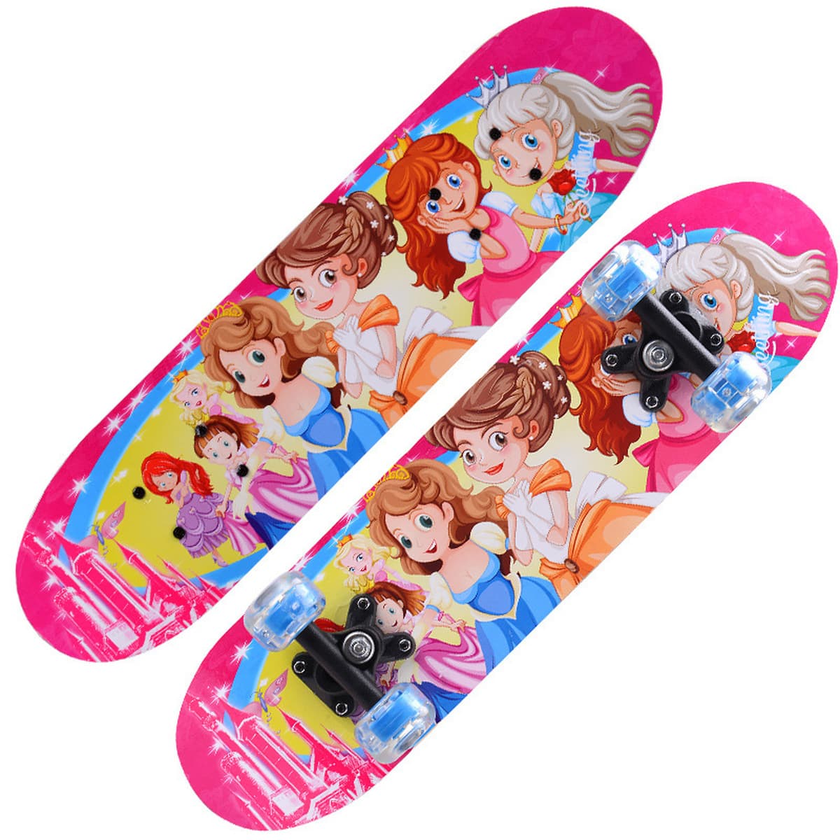 Скейтборд детский четырехколесный Кленовый Скейтборд для подростков мужчин и женщин двухсторонний мультяшный скутер 2406...