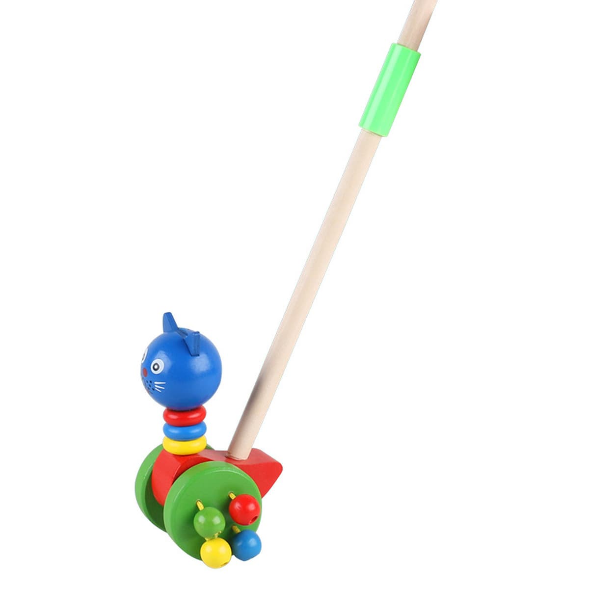 Деревянная каталка для малышей 1-3 лет, с одной ручкой, разборная, портативная детская игрушка, легко удерживать и...