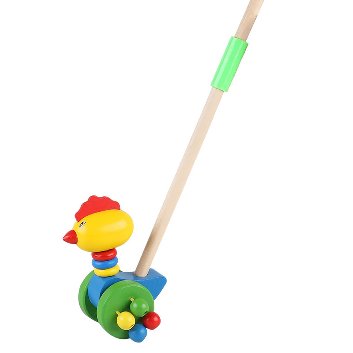 Деревянная каталка для малышей 1-3 лет, с одной ручкой, разборная, портативная детская игрушка, легко удерживать и...