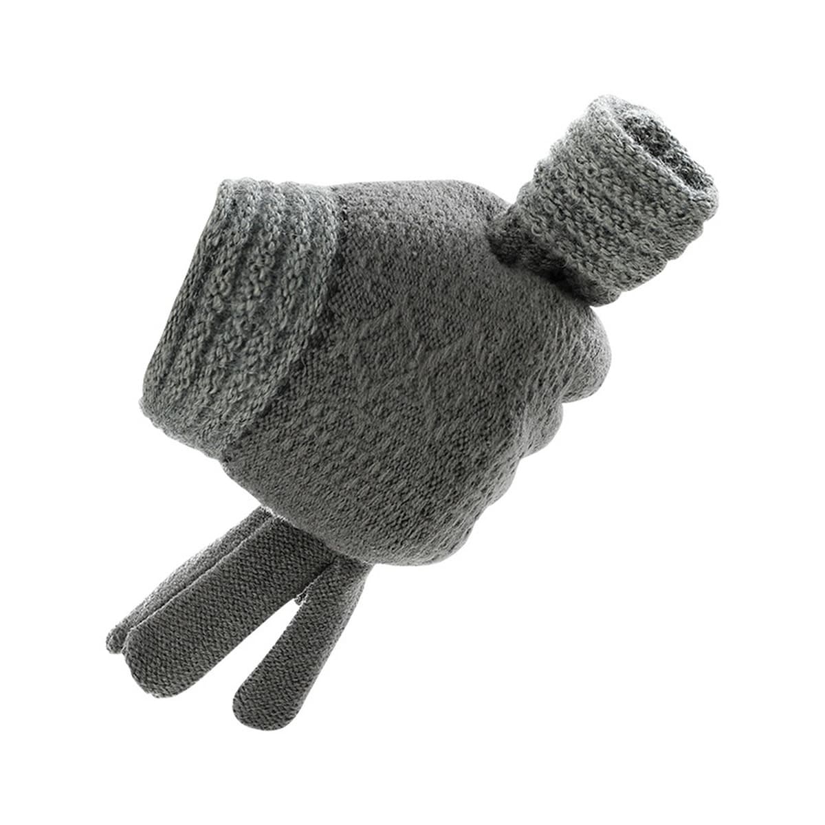 Мужские и женские зимние перчатки с двумя пальцами, новый стиль для работы за компьютером и набора текста, теплые вязаные...