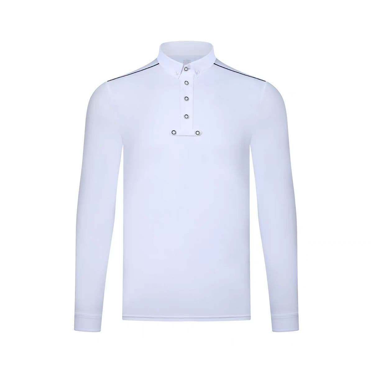 Мужская конная рубашка эластичная облегка профессиональный конный спорт для взрослых верхом на лошадях костюм POLO рубашка...