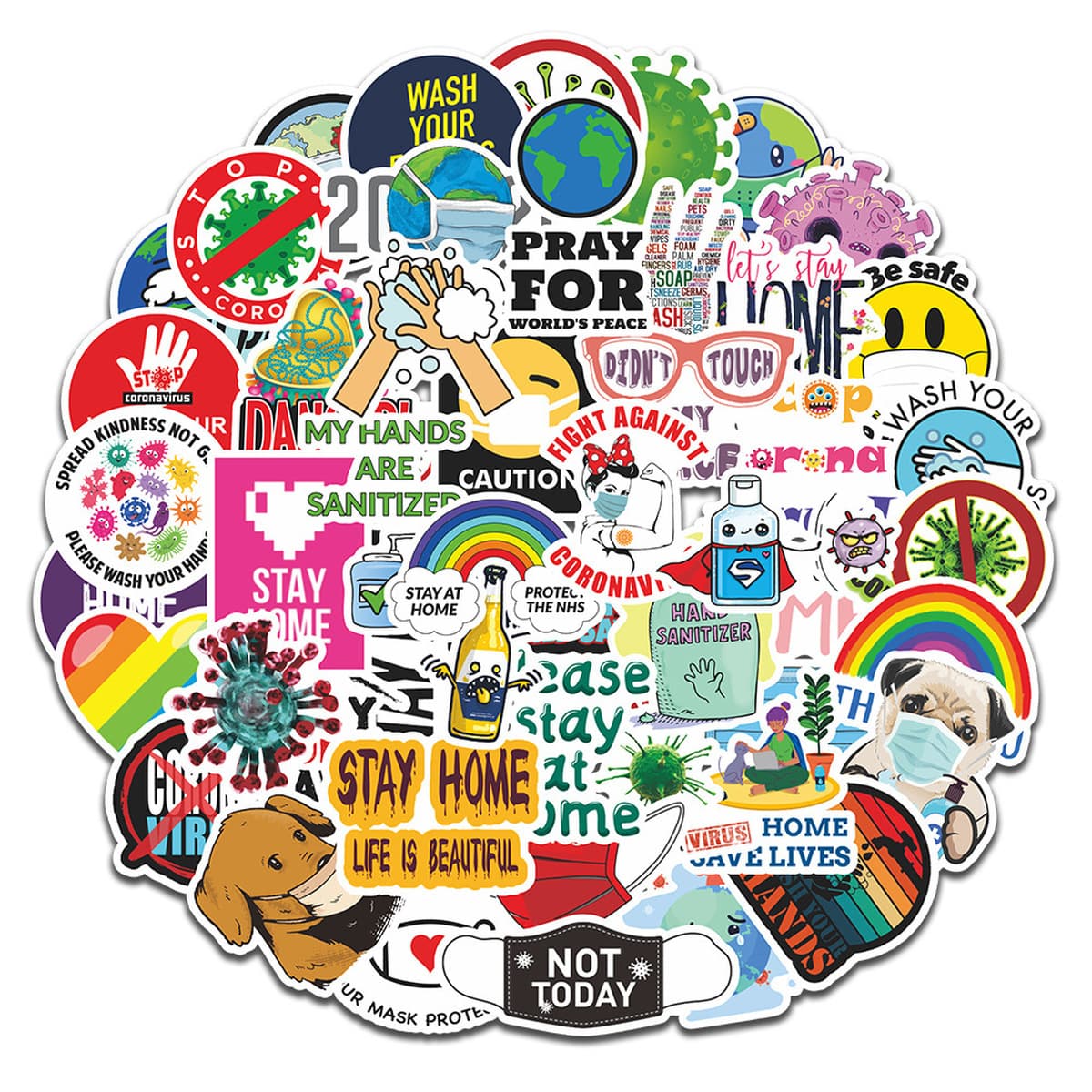 50 мультфильмов эпидемические вирусные бактерии наклейки водонепроницаемый ноутбук чашка воды скейтборд автомобильный шлем...