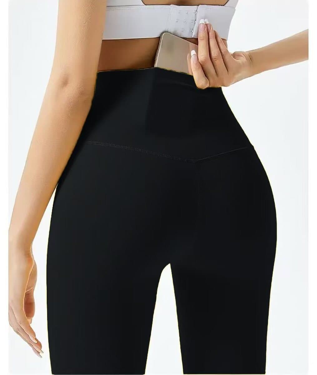 Облачная ткань карманные штаны для йоги с высокой талией носят снаружи