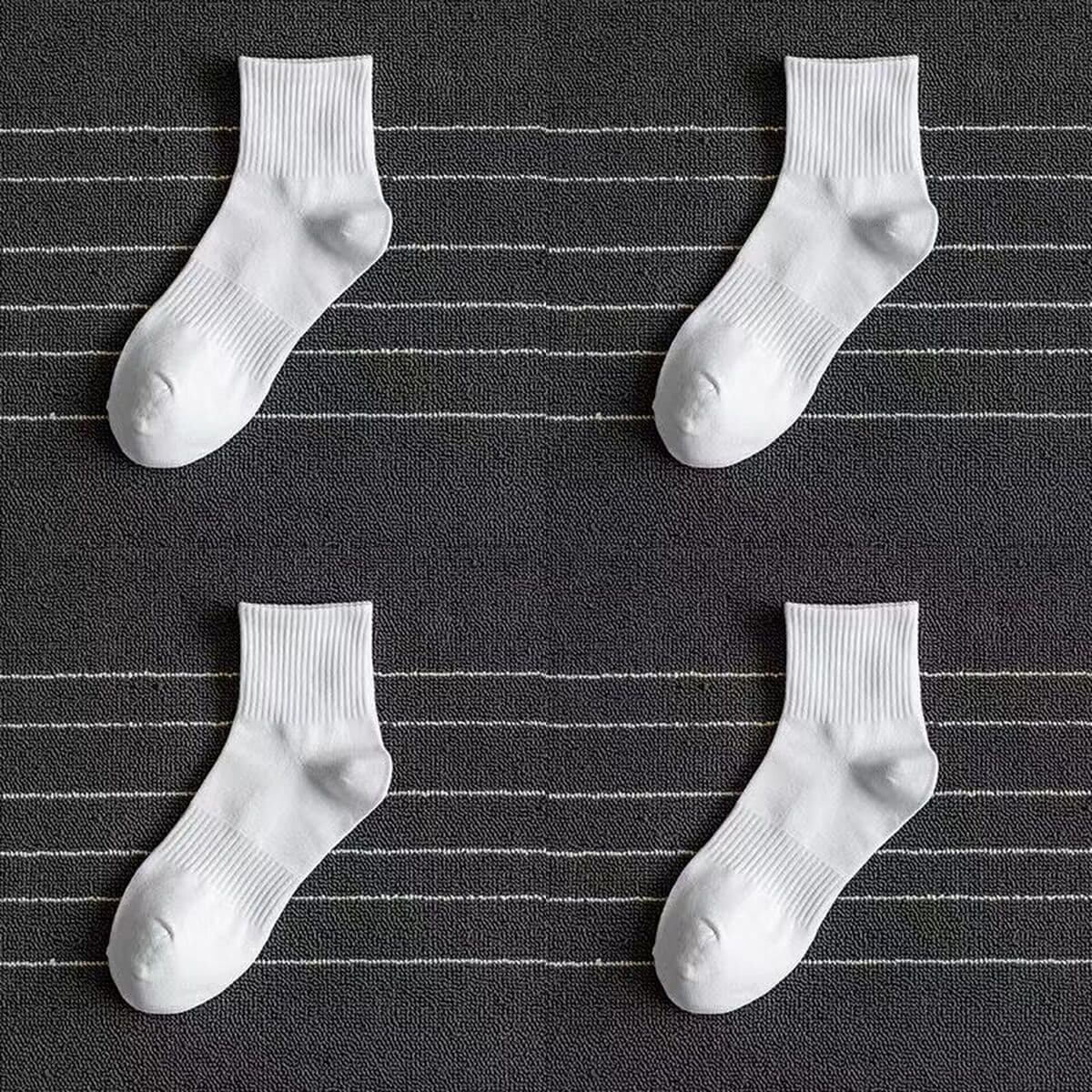 Осенние однотонные универсальные спортивные гольфы черного и белого цвета унисекс, простые хлопковые мягкие мужские носки,...