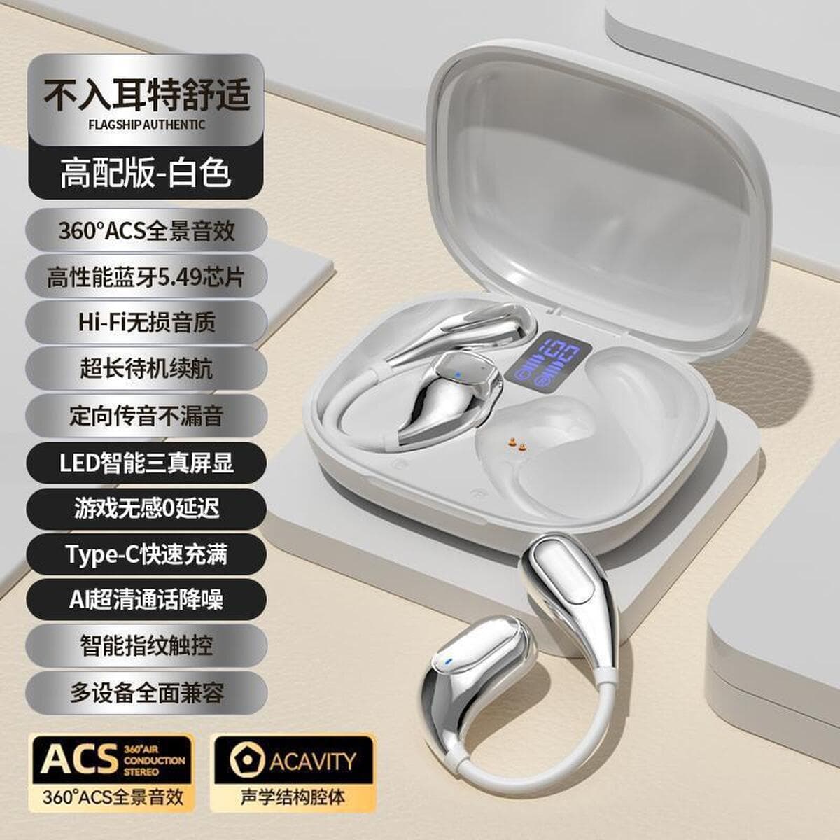 Беспроводная Bluetooth-гарнитура Cross-border F9 S90 с ультрадолгим временем автономной работы, шумоподавлением на экране,...