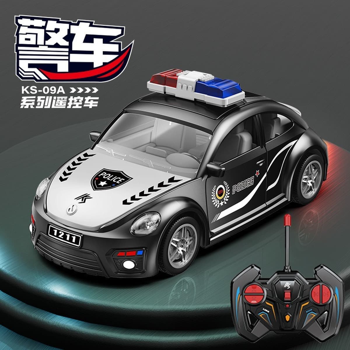 Детская игрушка-автомобиль на радиоуправлении, стильная полицейская машина, четырехканальный беспроводной внедорожник,...